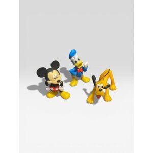Disney Mickey Donald Pluto Mini PVC Figures Toy Lot